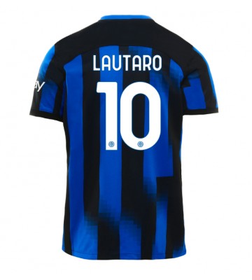 Inter Milan Lautaro Martinez #10 Primera Equipación 2023-24 Manga Corta